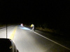 cyclists at night
